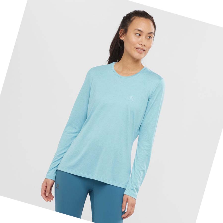 Camiseta Salomon AGILE Mujer Azules | MX 2561AHK